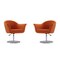 Manhattan Comfort Voyager Swivel Adjustable Accent Chair in Orange and Brushed Metal, PK2 2-AC051-OR - alternate 1